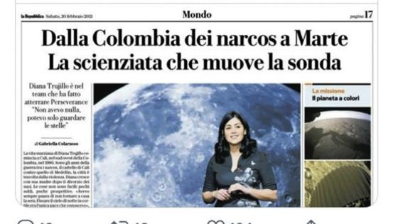 Rechazo a titular italiano sobre colombiana Diana Trujillo 