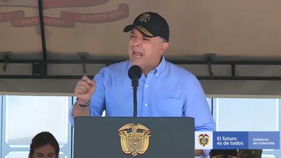 'Ajúa', grito del presidente Duque al comando contra narcotráfico 'Ajúa', grito del presidente Duque al comando contra narcotráfico