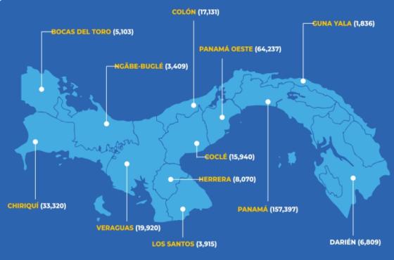 Mapa Covid-19 Panamá