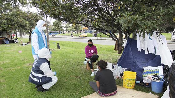 migrantes en Bogotá