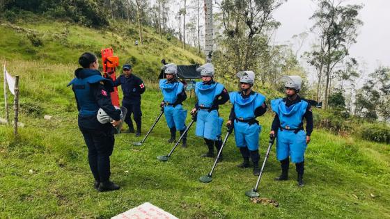 Teniente Alicia Rojas desminado humanitario 