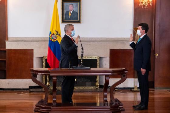 Presidente Iván Duque posesión Diego Molano Presidente Iván Duque posesión Diego Molano