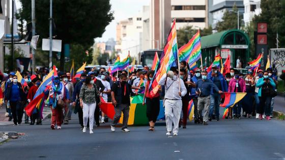 Manifestación de indígenas en Ecuador