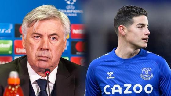 El reclamo de Carlo Ancelotti a James Rodríguez en el Everton El reclamo de Carlo Ancelotti a James Rodríguez en el Everton