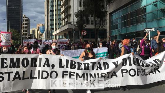 marcha del Día Internacional de la Mujer en Bogotá