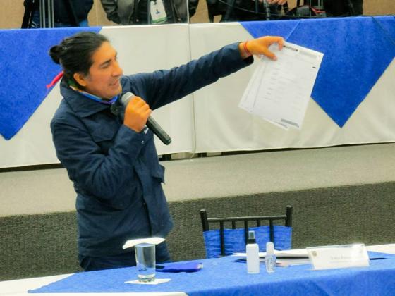 Excandidato presidencial Yaku Pérez insiste sobre fraude electoral en Ecuador Excandidato presidencial Yaku Pérez insiste sobre fraude electoral en Ecuador