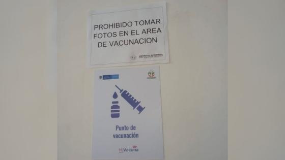 Prohiben tomar fotos de la vacunación en hospital del Libano, Tolima