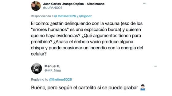 Prohiben tomar fotos de la vacunación