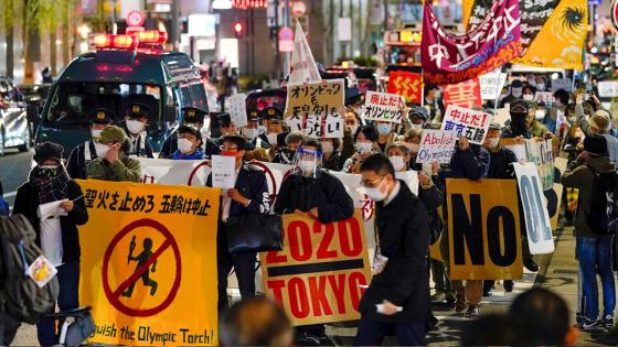 Protestas en Tokio contra el desarrollo de los Juegos Olímpicos Protestas en Tokio contra el desarrollo de los Juegos Olímpicos
