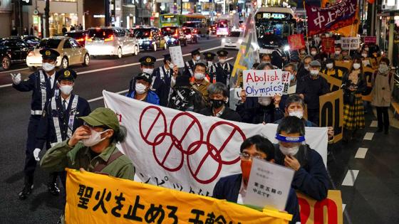 Protestas en Tokio contra el desarrollo de los Juegos Olímpicos 