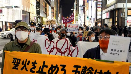 Protestas en Tokio contra el desarrollo de los Juegos Olímpicos 