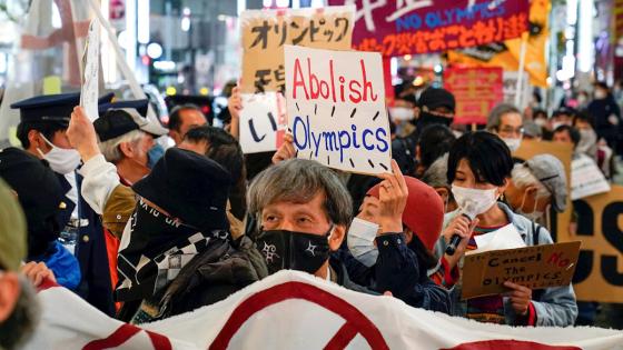 Protestas en Tokio contra el desarrollo de los Juegos Olímpicos 