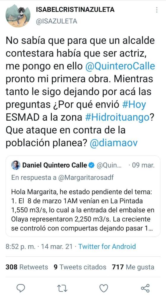 Pulla a Daniel Quintero