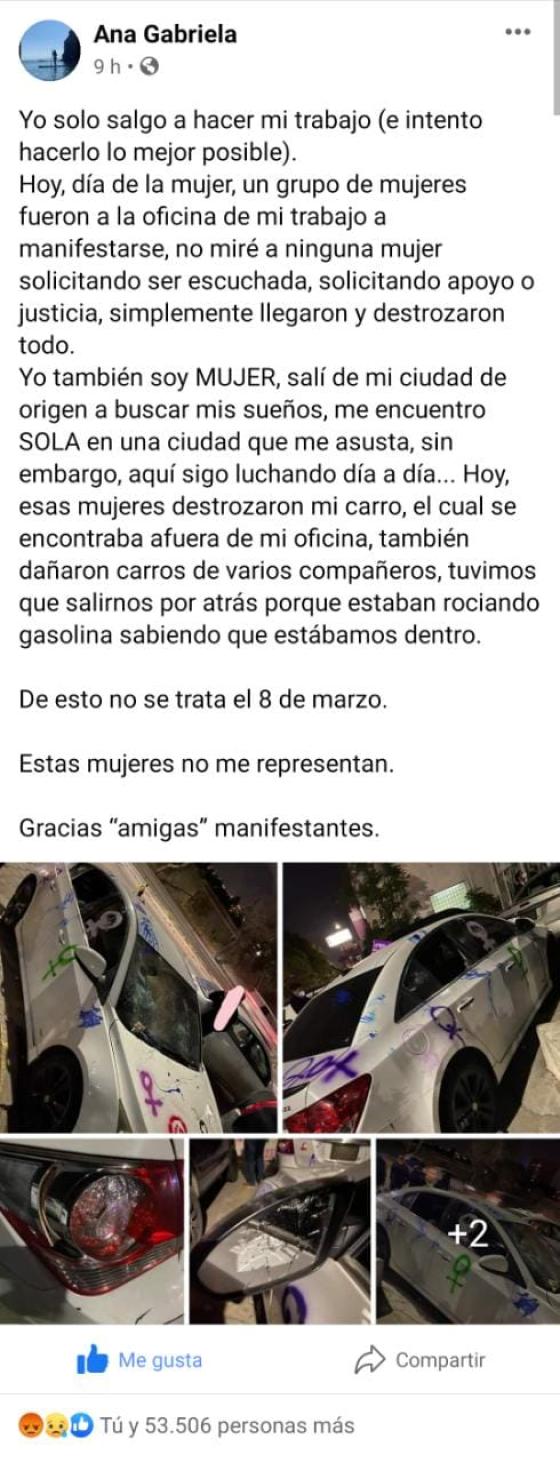 Vandalismo: otra cara de las marchas del 8M que varias mujeres rechazaron Vandalismo: otra cara de las marchas del 8M que varias mujeres rechazaron