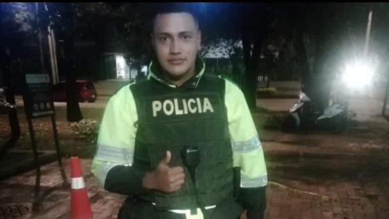 Edwin Caro, el policía que murió en balacera en Bogotá
