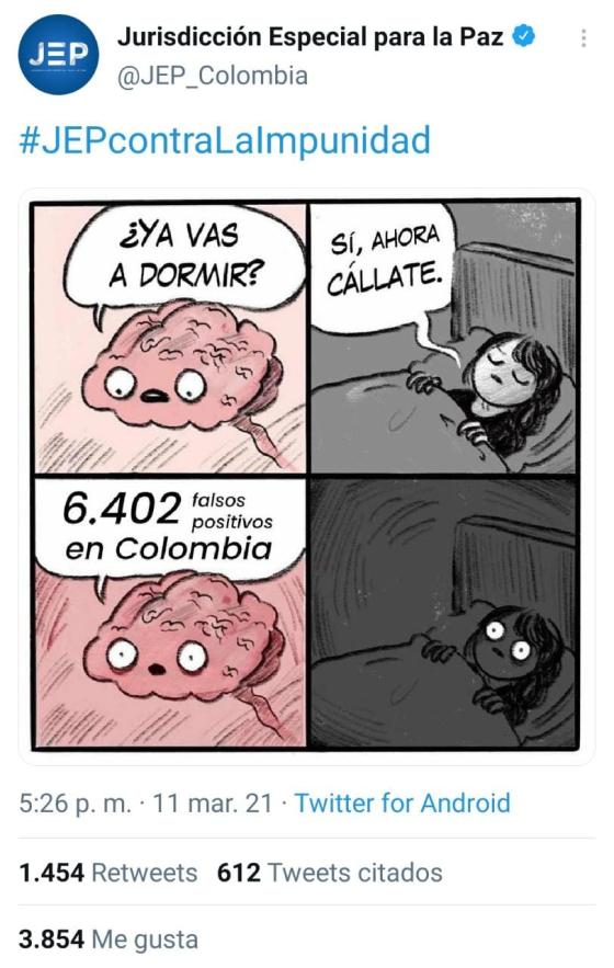 Por meme sobre falsos positivos lanzan duras críticas a la JEP Por meme sobre falsos positivos lanzan duras críticas a la JEP