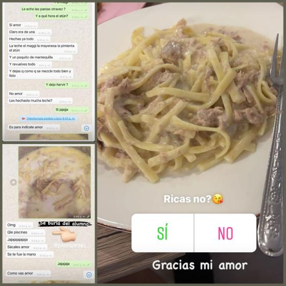 Paola Jara se burló de Jessi Uribe por una pasta con atún