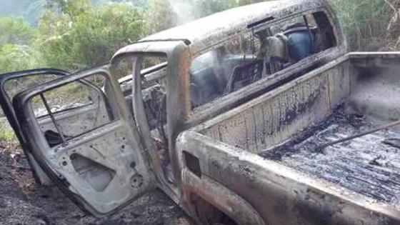 Camioneta incinerada de Jimmy Mejía Secuestran a Jimmy Mejía, reconocido empresario del Valle del Cauca
