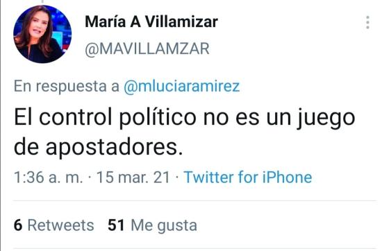 respuesta a Marta Lucía Ramírez