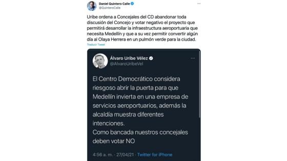 Daniel Quintero Álvaro Uribe Daniel Quintero Álvaro Uribe