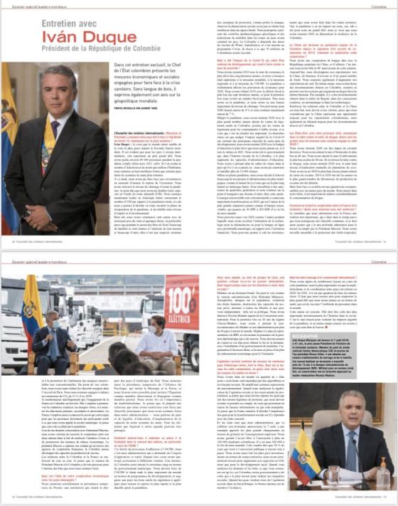 Entrevista Iván Duque L'essentiel Entrevista Iván Duque L'essentiel