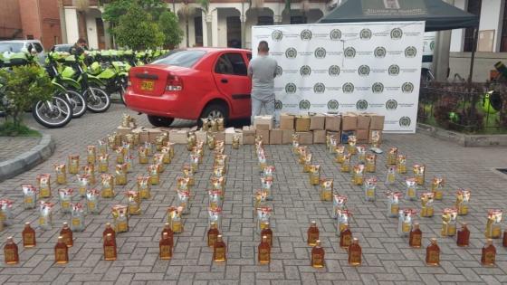 Incautan carga ilegal de licor en Medellín Incautan carga ilegal de licor durante toque de queda en Medellín