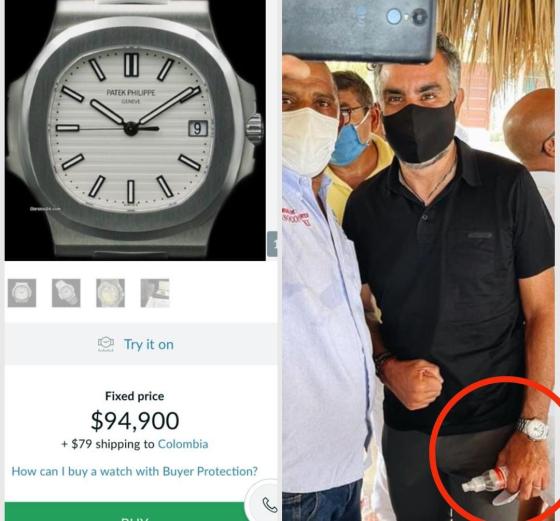 Reloj del senador Armando Benedetti Reloj del senador Armando Benedetti