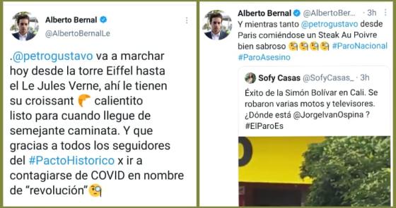 Alberto Bernal dice que Petro está en Francia Alberto Bernal dice que Petro está en Francia