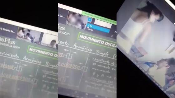 Profesor besa el pecho de una mujer en plena clase virtual Profesor besa el pecho de una mujer en plena clase virtual