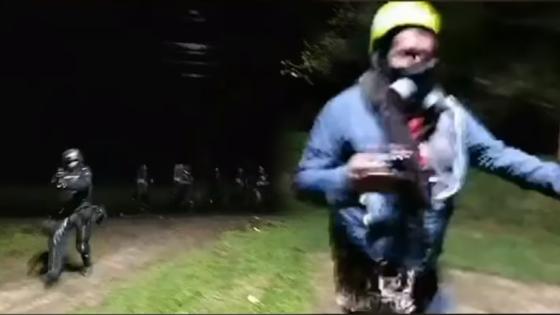 ataque del Esmad a miembros de prensa en Sibaté ataque del Esmad a miembros de prensa en Sibaté