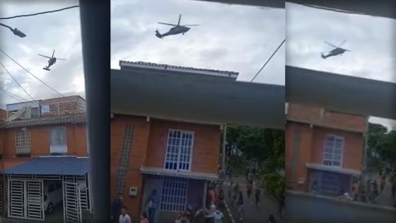 Denuncian presunto ataque desde helicóptero en Buga