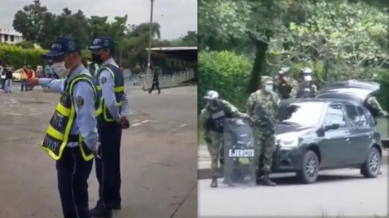 Carro con placa tapada Cali Investigan a agentes de tránsito por no sancionar a carro con placa tapada