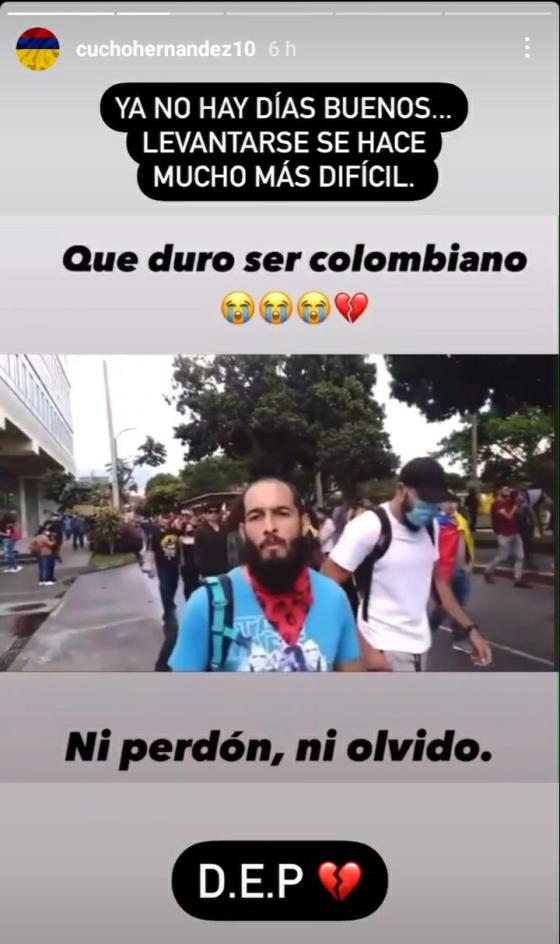 Juan Camilo 'Cucho' Hernández se solidariza tras muerte de Lucas Villa Juan Camilo 'Cucho' Hernández se solidariza tras muerte de Lucas Villa