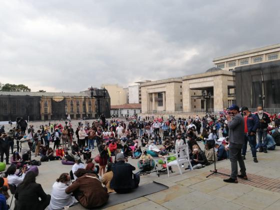 Concejo de Bogotá sesionó en la Plaza de Bolívar y escuchó a ciudadanos