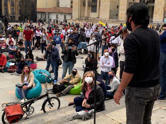 Concejo de Bogotá sesionó en la Plaza de Bolívar y escuchó a ciudadanos