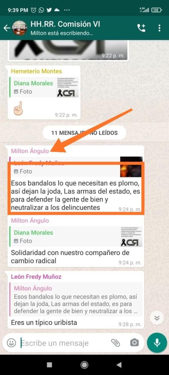 Chat comisión VI