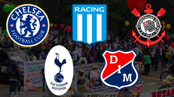 Equipos de fútbol que se solidarizan con Colombia Equipos de fútbol que se solidarizan con Colombia