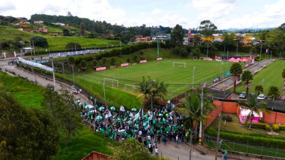 Así fue la manifestación de hinchas de Atlético Nacional en Guarne