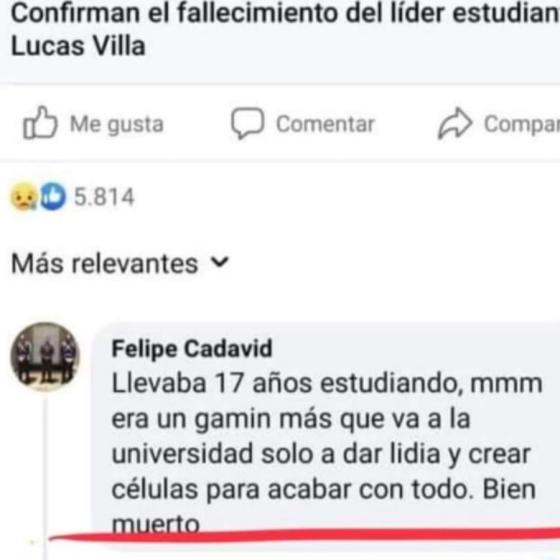 polémico comentario sobre Lucas Villa polémico comentario sobre Lucas Villa