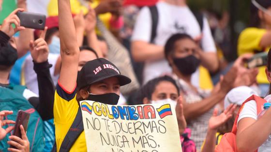 Marchas en Cali avanzan sin acompañamientos del ESMAD Marchas en Cali avanzan sin acompañamientos del ESMAD