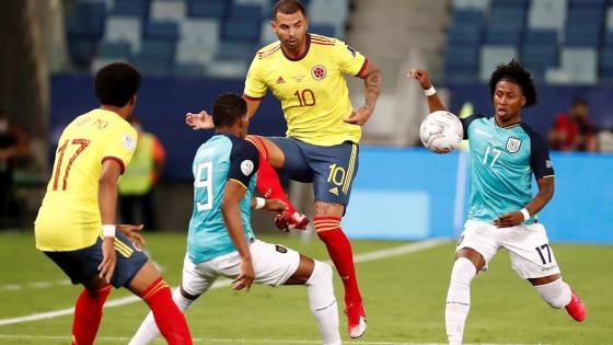 La jugada de gol llegó por parte de Edwin Cardona, quien anotó en el minuto 43'. Colombia vs. Ecuador