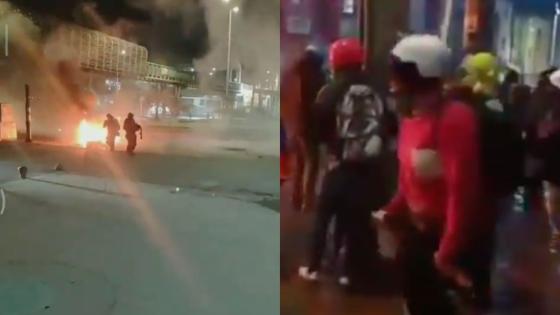 Jornada de manifestaciones en Bogotá terminó en disturbios Jornada de manifestaciones en Bogotá terminó en disturbios