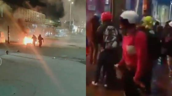 Jornada de manifestaciones en Bogotá terminó en disturbios