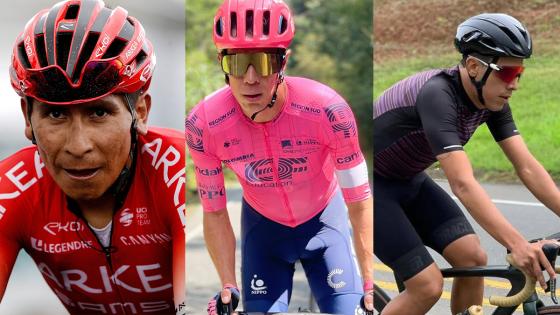 Nairo Quintana, Rigoberto Urán y Jarlinson Pantano Nairo Quintana, Rigoberto Urán y Jarlinson Pantano