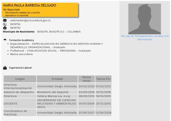 Hermana de Barbosa y su controvertido puesto en la Procuraduría Hermana de Barbosa y su controvertido puesto en la Procuraduría