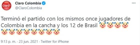 Trino de Claro Partido de Colombia vs. brasil Trino de Claro Partido de Colombia vs. brasil