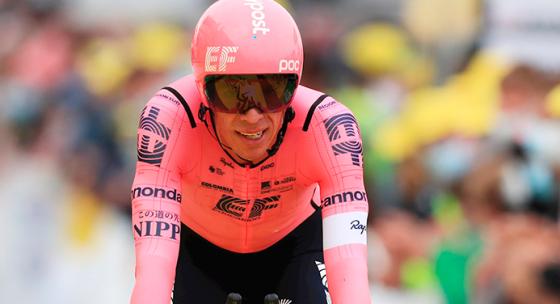 Rigoberto Urán, en el podio del Tour de Francia 2021