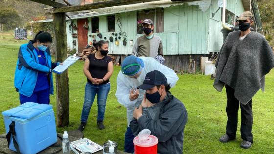 Vacunación zona rural de Chapinero