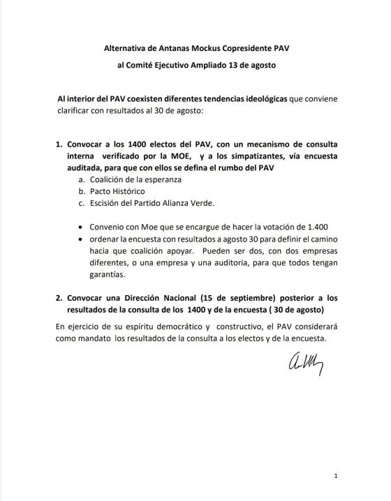 Carta Mockus Carta Mockus