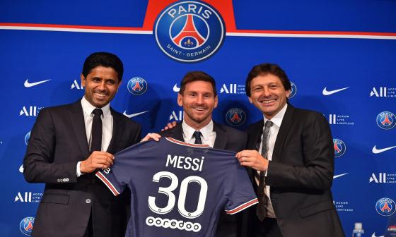 Lionel Messi en su presentación oficial como nuevo jugador del PSG Lionel Messi en su presentación oficial como nuevo jugador del PSG